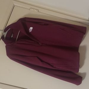 The North Face Quarter Zip Burgundy Sweater